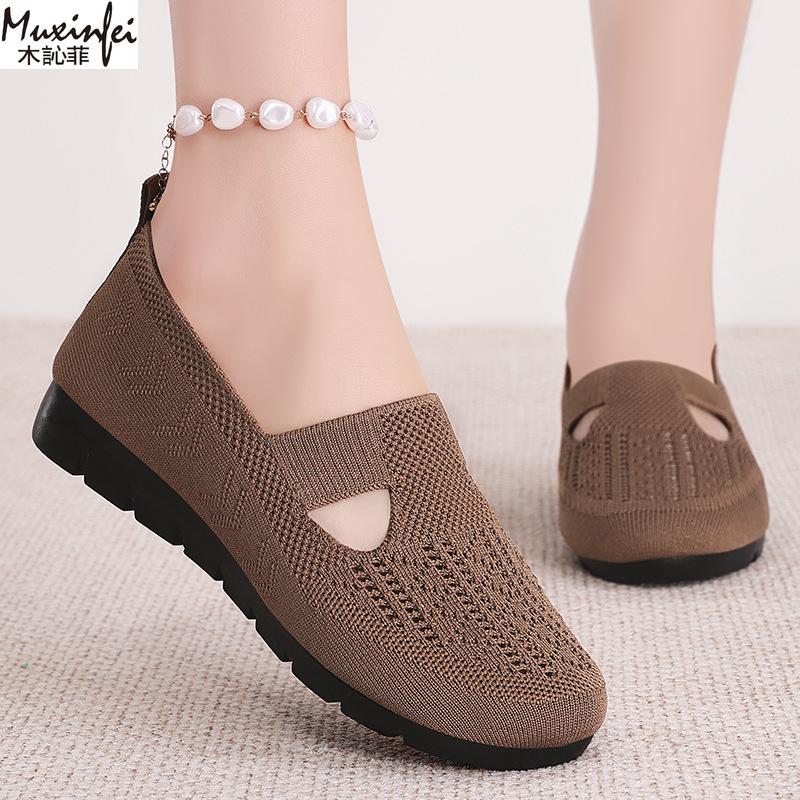 Women's Summer Shoes Breathable Flat with A Casual Women's Sneakers Comfortable Soft Sole Large Size 36-43 Cheap Shoes Clearance
