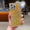 Epoxy mobile phone case with side drill glitter is suitable for Apple 17promax square iPhone16 new 15.