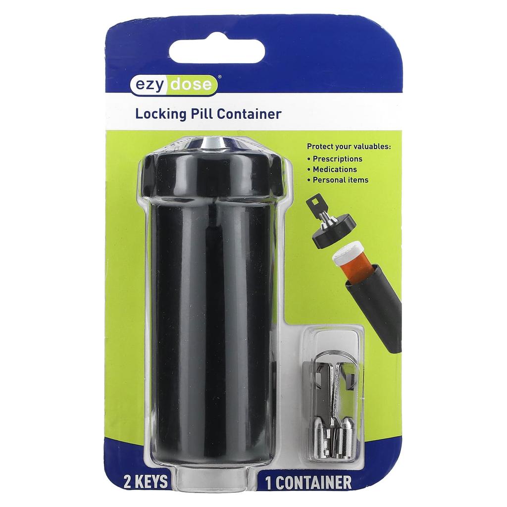 Locking Pill Container, 3-Count