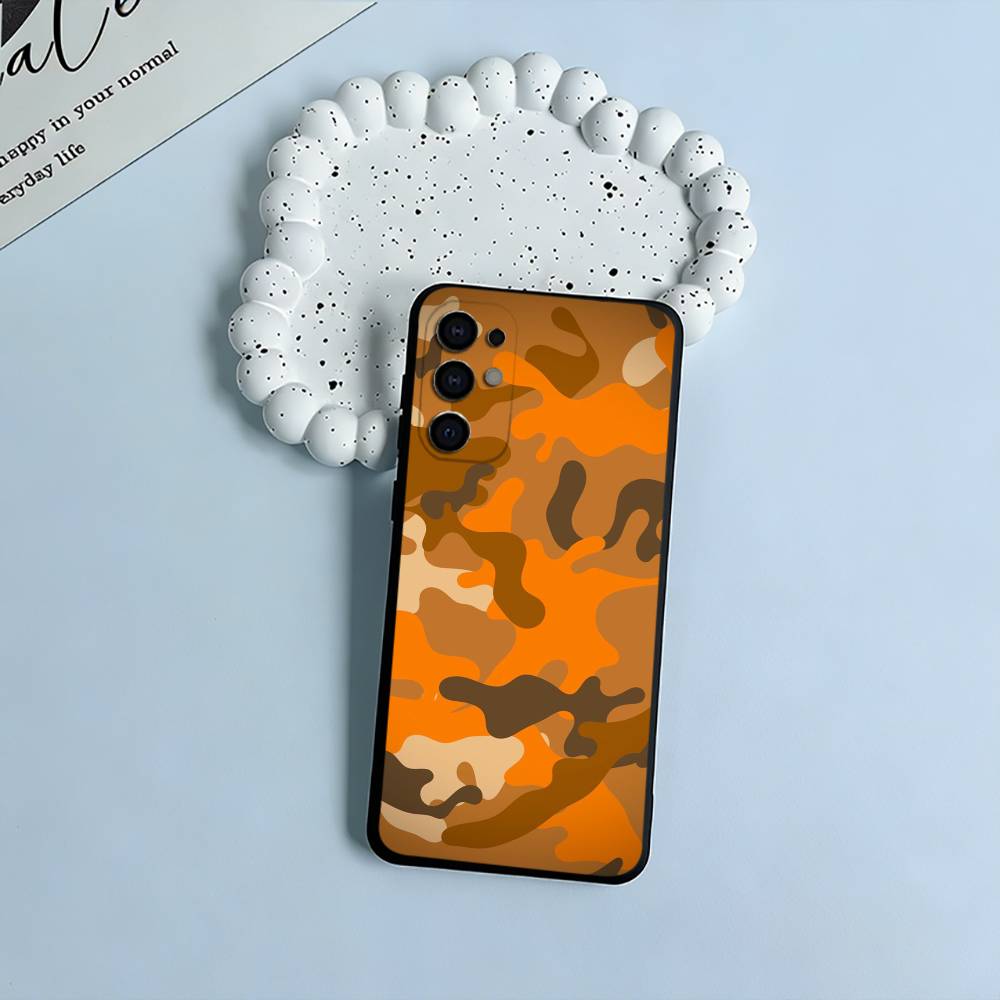 F-Fashion C-Camouflage Pattern Phone Case For Samsung S25,S24,S21,S22,S23,S30,Ultra,S20,Plus,Fe,Lite,Black Soft Silicone