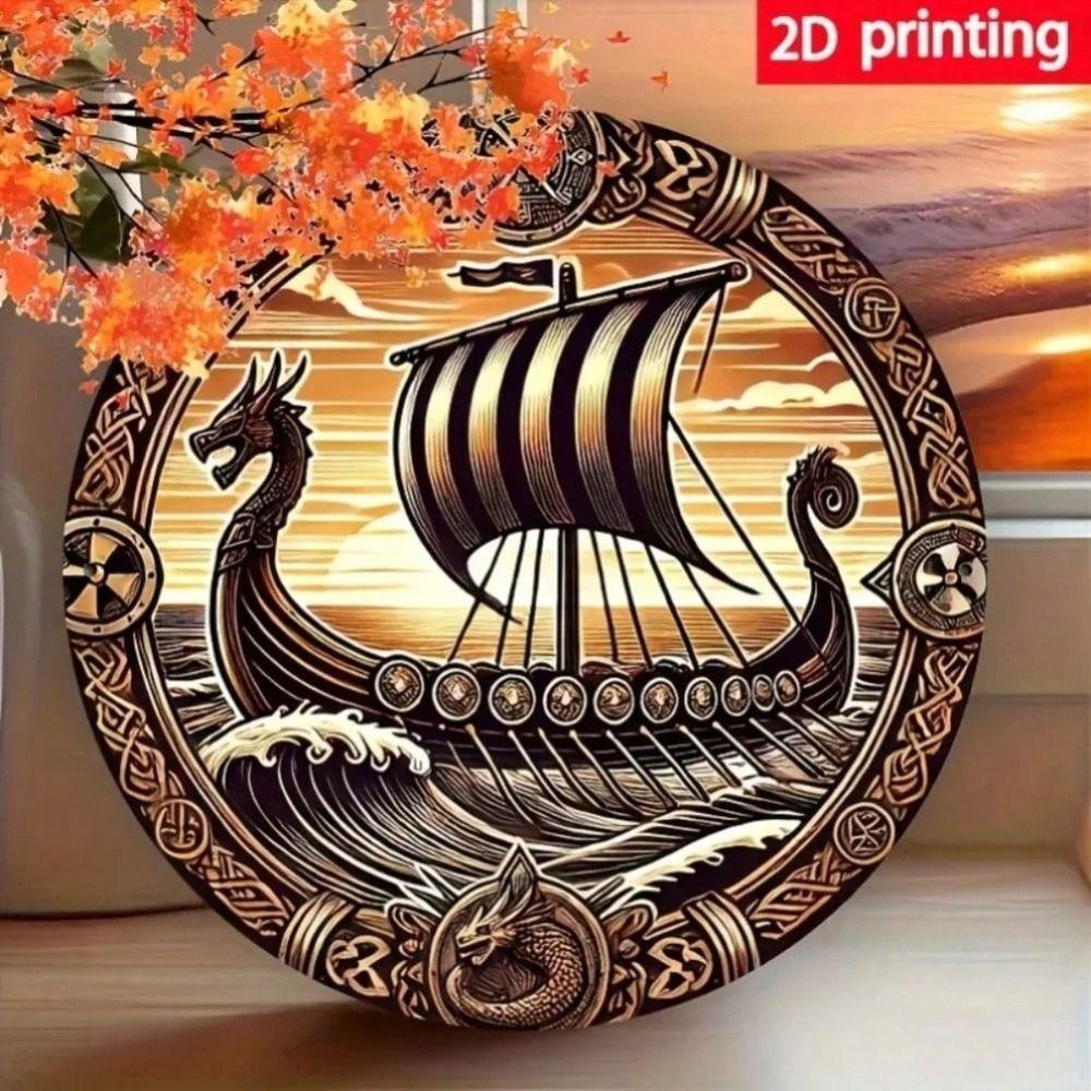 Iron Wall Art Decor Vintage Painting Handmade Metal Tin Sign 20x20cm