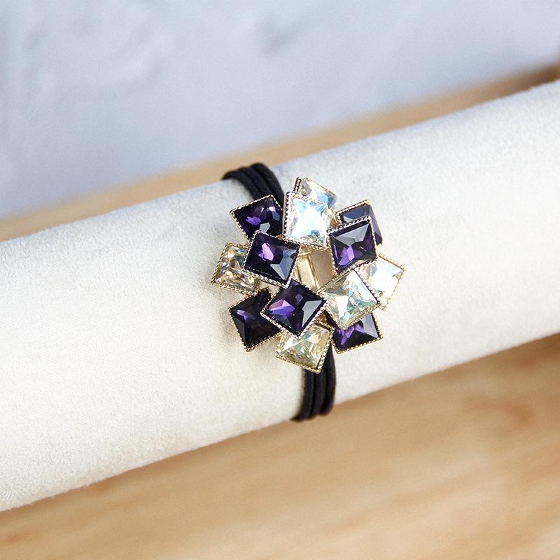 

Элегантные Изысканные Скранчи со Стразами Женские Девичьи Эластичные Резинки для Волос Аксессуары Завязка Кольцо для Волос Веревка Держатель Головной Убор