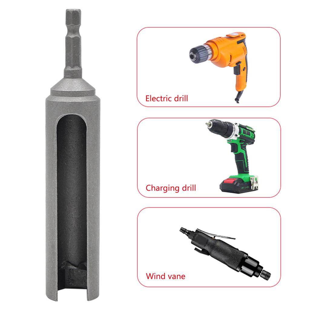 Open Hex Nut Driver Socket Slotted Impact Electric Hex Shank Slotted Drill Bit Socket Wrench Tool for Mountain Bike