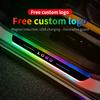 [Customized] Car Door Illuminated Sill Light Logo Projector Lamp USB Power Moving LED Welcome Pedal Car Scuff Plate Pedal Light
