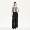 Veromoda 2025 Color-Block Striped Lapel Knitted Vest