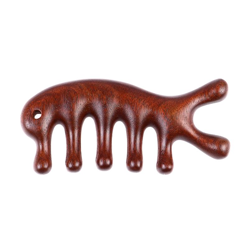 Multifunctional Hair Massage Comb Anti-static Styling Tool Scalp Relax Acupoint Massager Sandalwood Portable Wooden Handle Comb