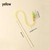 Elastic Feather Snake Teaser Wand with Mesh, Pom-pom, and Bell - Interactive Cat Toy