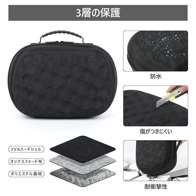 YipuVR Case Compatible Meta Quest 3/Quest 3S, Meta Quest 3 / Shockproof VR Travel Carry Case with Hard Shell Specifications for 3S, Quest 3S