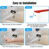 2PCS/SET Self- Adhesive Shower Splash Guard Acrylic Transparent Bathtub Water Guards Easy to Install Wash Basin Water Blocking