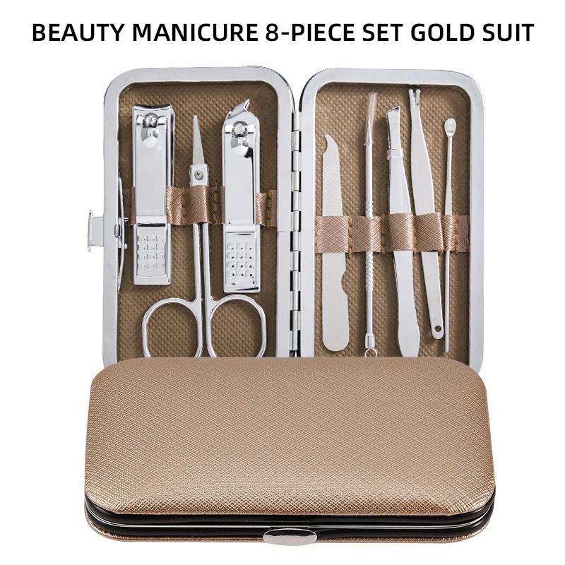 Hot Sale 4-Color Nail Clipper Set 8/12/16/19 in 1 Manicure & Pedicure Grooming Kit Stainless Steel Nail Cutter Tools Home Use