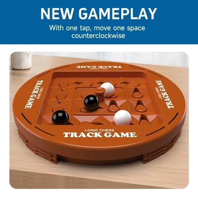 Logic Chess Track Game Two Player Fast Strategy Game Thinking Training Brain Boosting Intelligence Toy for Kids Family Party Fun