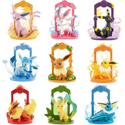 1 Adet Pokemon Eevee Aksiyon Figürleri Evrimleşmiş Form Sylveon Espeon Umbreon Flareon Vaporeon PVC Model Koleksiyonu Çocuk Hediye Oyuncak
