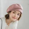 1 Pcs Internet Celebrity Versatile Thousand Bird Grid Beret Korean Edition Female Trendy British Bud Painter Hat Winter