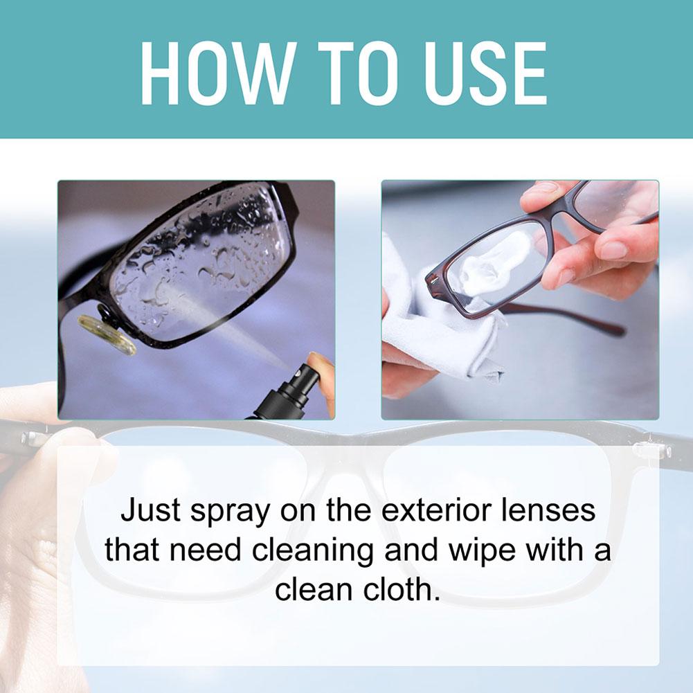 Glasses Lens Cleaner Eyeglass Scratch Removal Spray Lens Fingerprints Dust Oil Cleaner Household Anti Fog Glass Repair Liquid