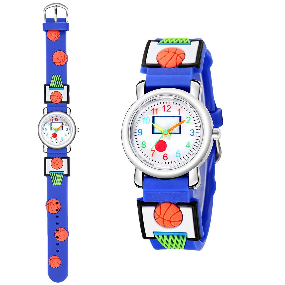 

3D Embossed Unisex Sports Watch for Kids – Basketball Design, Perfect for Students & Kindergarten Gift