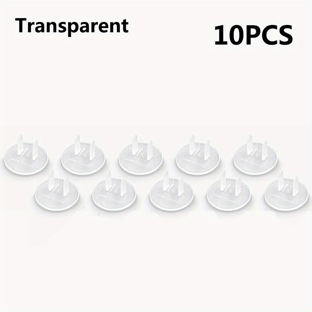 10pcs Clear White Electric Safety Cap for Kids - Protects Against Intersections and Accidents