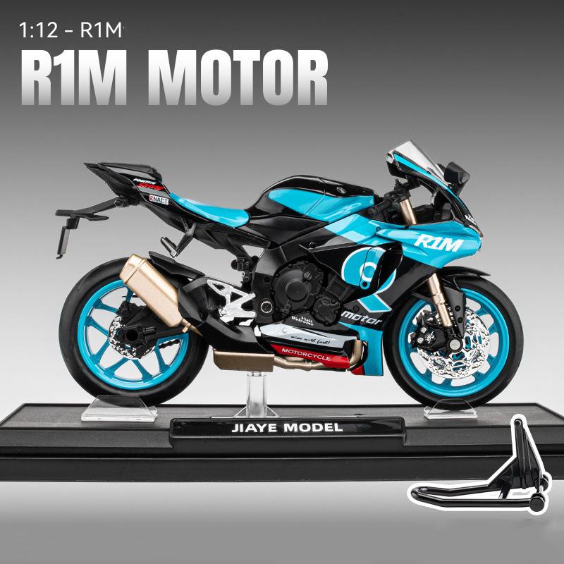 1/12 Yamaha YZF-R1M Alloy Die Cast Motorcycle Model Toy Vehicle Collection Sound and Light Off Road Autocycle Toys Car