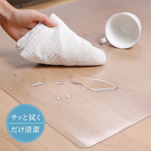 Large PVC Kitchen Mat, 45x240cm, 1.5mm Thick, Transparent, Soft, Water-Repellent, Stylish, Stain-Resistant, Easy To Clean, Compatible with Underfloor