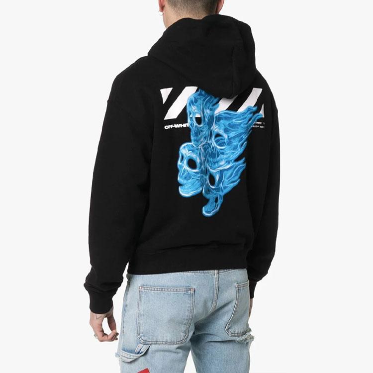 Off-White Skull Print Cotton Sweatshirt Men Tops Black OMBB037S19D250171088