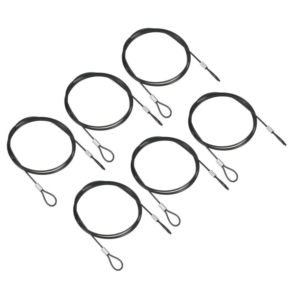 PATIKIL 1m Security Wire 6pcs Stainless Steel 2mm Diameter Security