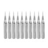 Wood Carving Bits CNC Router Tool Solid Carbide for Acrylic PVC MDF PCB Wood Carving 20 Degree Tip Shank 10pcs 0.2mm 3.175mm