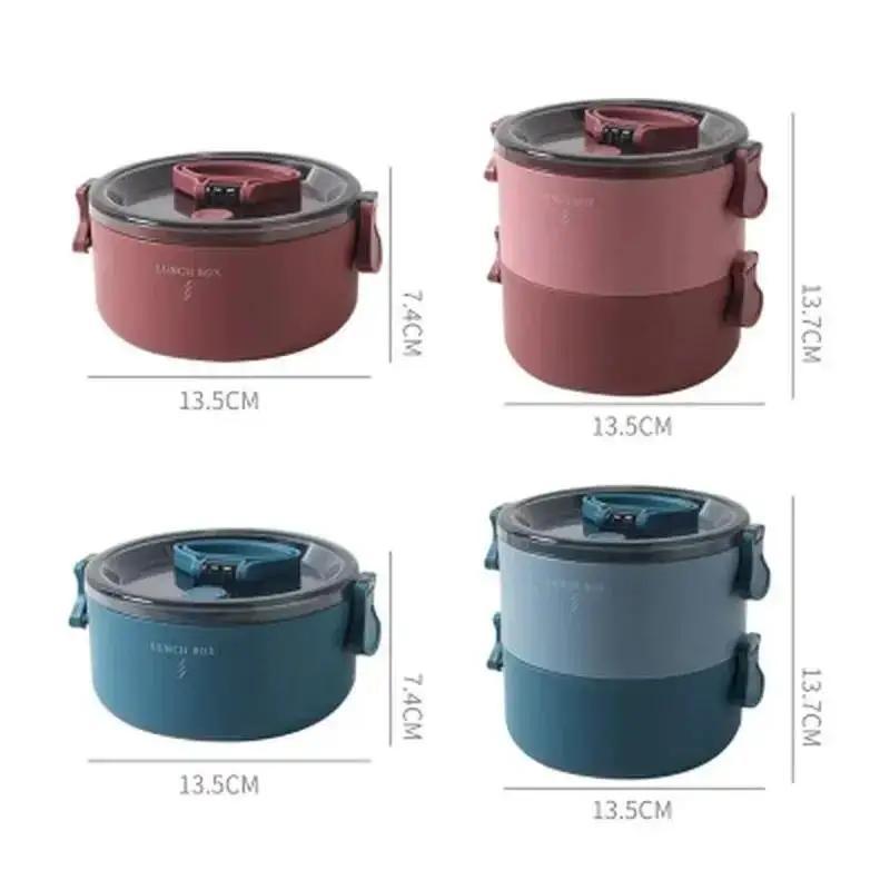 1/2layer Lunch Box Food Container Snack Lunchbox Meal  Food Container Storage Box Thermos Lunch Box