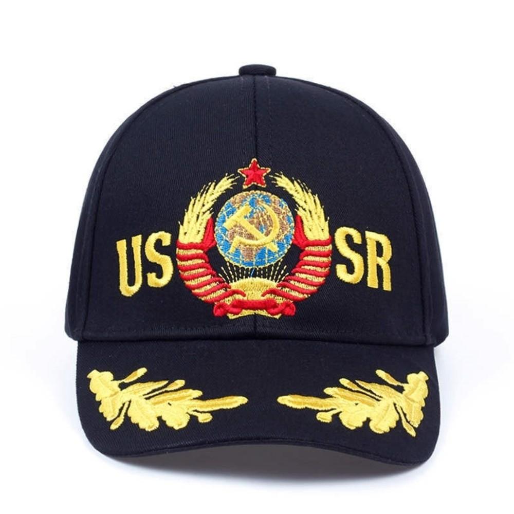 Russian National Emblem CCCP USSR Embroidered Baseball Cap Cotton Adjustable Baseball Hats Streetwear Sunscreen Hats