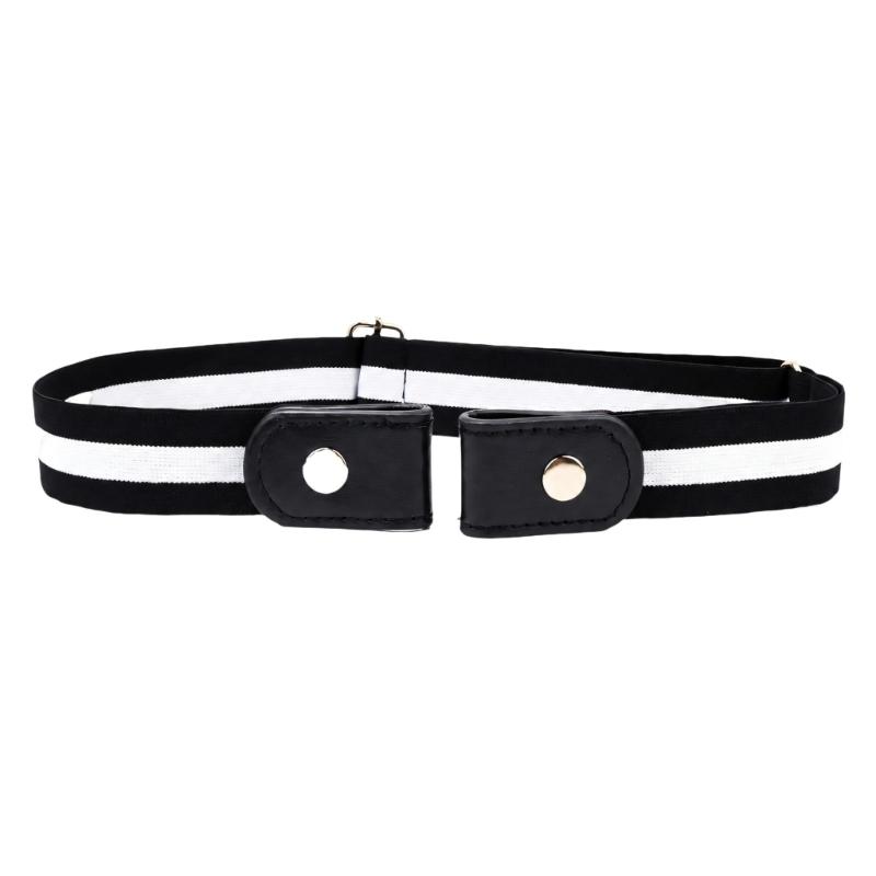 Stretchy Waist Tightening Belt, Adjustable No-Buckles Belt with Woven Elastic Strap, Waist Fastener for Office Jeans Trousers and Skirts
