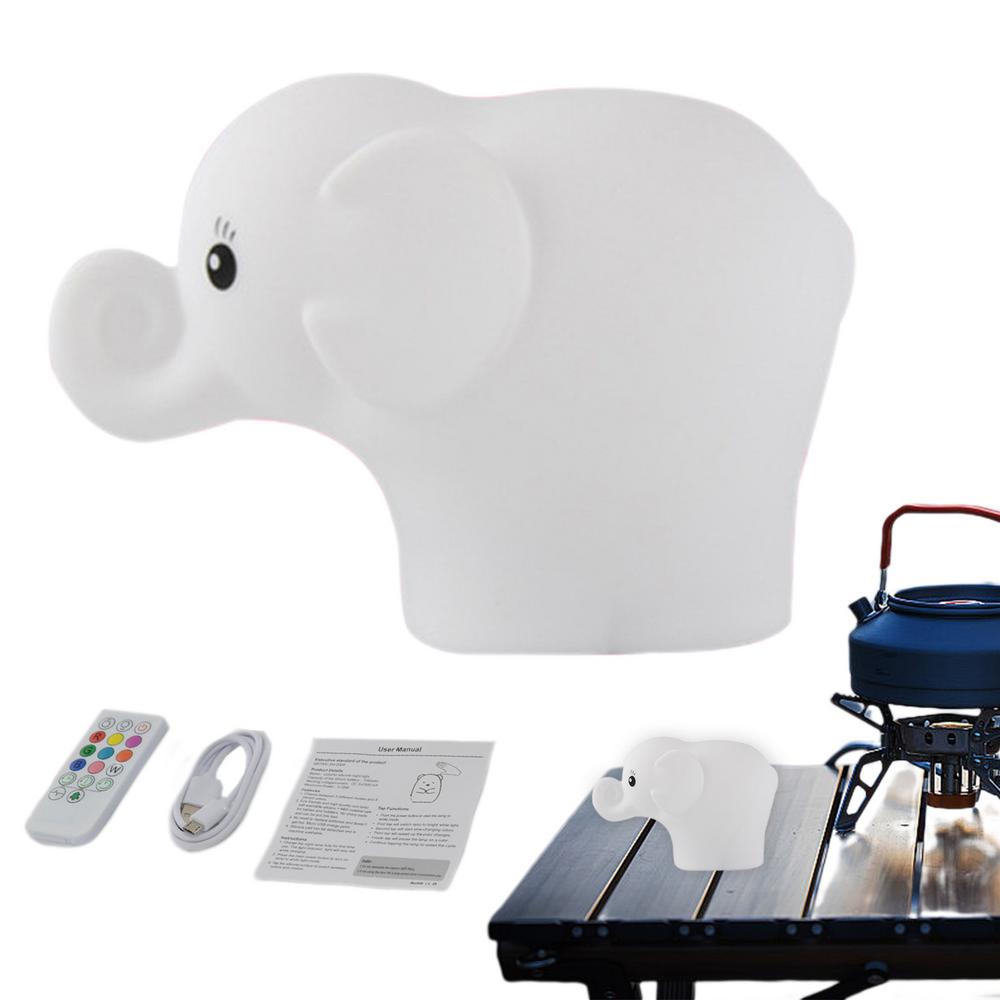 

Светильник-слон для детской комнаты, милый прикроватный светильник в форме слона для кормления грудью, светодиодный ночник с USB-подзарядкой для детской комнаты