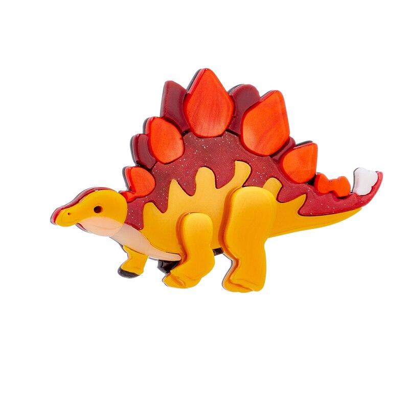 

Blucome, высокое качество, ручная работа, женская брошь в форме динозавра, европейские и американские акриловые женские булавки, броши, повседневные украшения для девочек красный