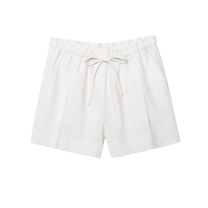 

Kaslead Новое поступление Женская одежда Модный стиль Модный Универсальный Повседневный Смесовый Шорты на кулиске 1259172 White XS