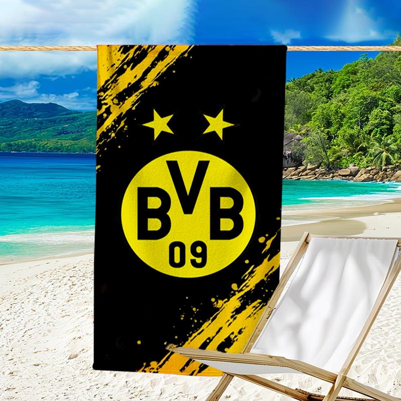 Ultra-Soft Beach Towel with Borussia Dortmund Theme,Ideal for Pool - Camping, Diving - Perfect Travel Essential, Vibrant Beach Towel.