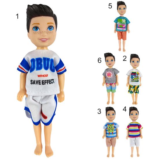 1 Set Doll Suit Handsome Delicate Craft Mini Size Boy Doll Costume Outfit Set for Gift