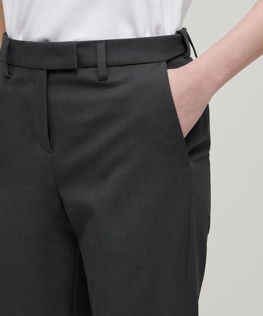 MUSINSA STANDARD WOMAN Women'S Slim Straight Hidden Banding Slacks [Gray]