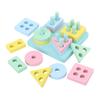Kids Stacking Building Block Toy Toddlers Boys Girls Geometric Shapes Sorting Color Learning Fine Motor Skills Educational Building Block Toy