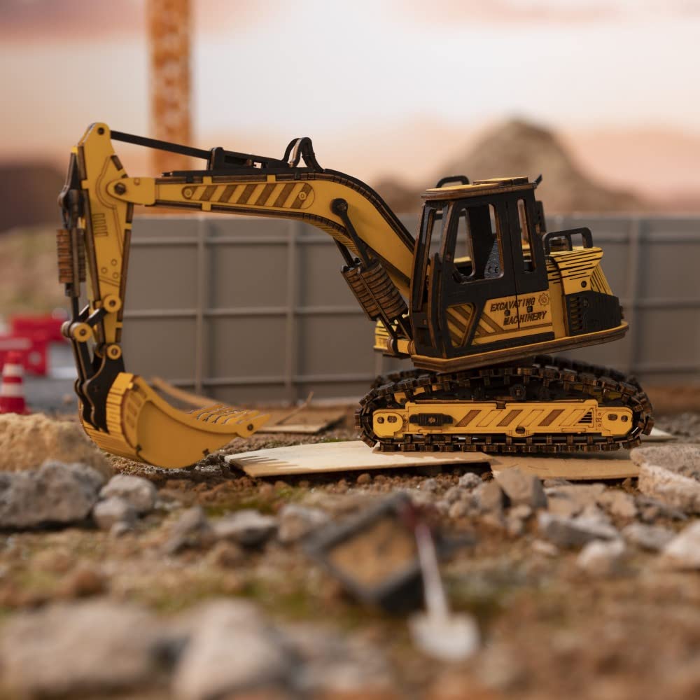 Japanese instruction manual Robotime 3D Wood Puzzle Working Car Series Series Tsukurunsu® [Official sales/Japanese included] (Excavatar)