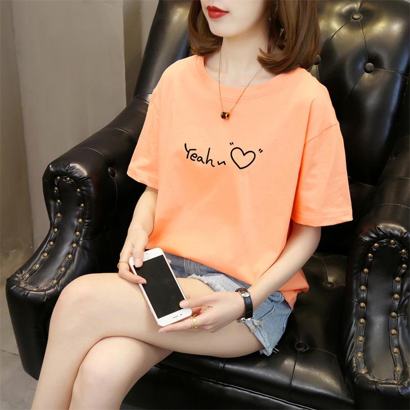 Summer Style Korean Letter Printing Short-sleeved T-shirt