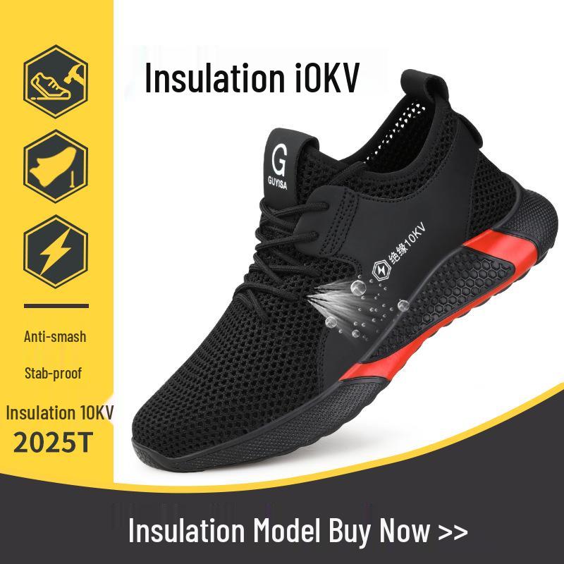 Lightweight Insulated Safety Shoes - Anti-Smash, Anti-Puncture, Wear-Resistant for Electricians