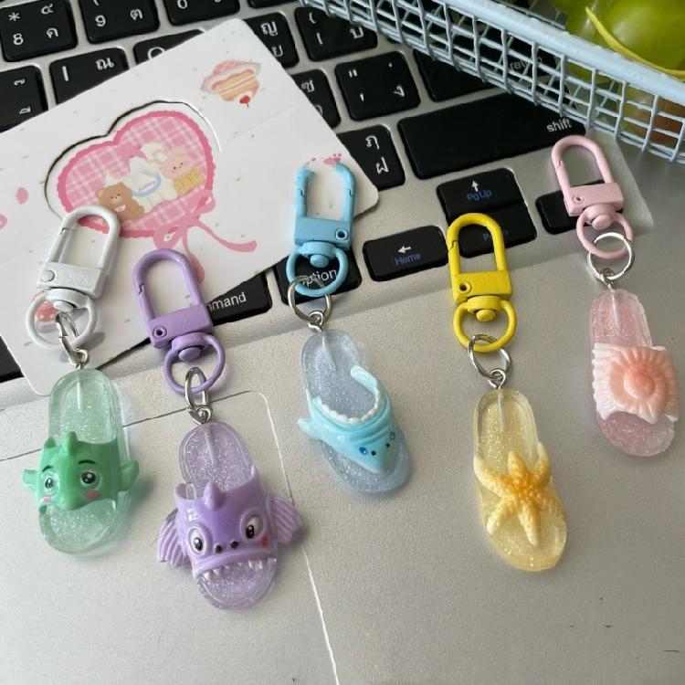 Cute Ocean Charm Animal Key Chain Key Accessory Vibrant Resin Charm Ornament For Daily Use Adults