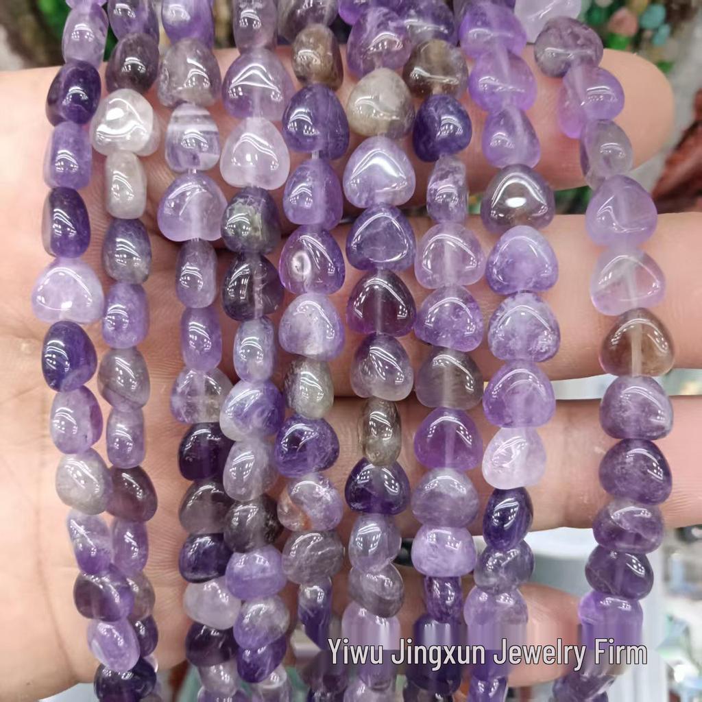Heart-Shaped Crystal Agate Beads for DIY Jewelry and Clothing Accessories