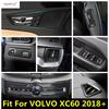 Dashboard AC Air / Window Lift / Handle Bowl / Head Lamp Cover Trim Carbon Fiber Interior Accessories For VOLVO XC60 2018 - 2024