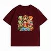 One Piece Straw Hat Crew All Members Print T-Shirt Casual Short Sleeve Cotton Anime Streetwear Unisex's T-Shirt