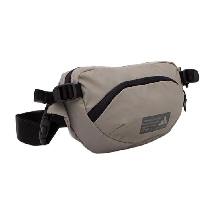 Adidas Layered Polyurethane One Shoulder Fanny Pack Regular Unisex Pebble Silver Gray & Black & Gray IQ0906