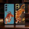 Japanese Ukiyo-e Tiger Phone Case For Samsung Galaxy A20,21s,22,31,32,52,53,72,73,80,91 Soft Black Shell