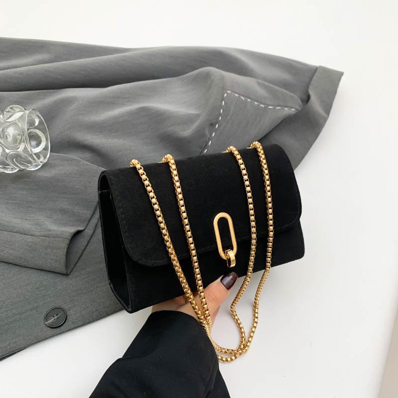 Ausländischer Stil einfache Persönlichkeit Mode einfarbig 2025 Frühling lässig Retro Schloss Einzel Schulter Crossbody kleine quadratische Tasche Frau