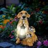 JYL TS/131,Creative Resin Simulation Golden Retriever Solar Outdoor Light for Garden Path Villa Decor