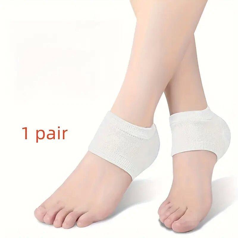 Heel Gel Anti-dry Crack Protective Socks, Sole Anti-foot Crack Socks for Men and Women, Half Size Heel Sticker Soft Glue Protection