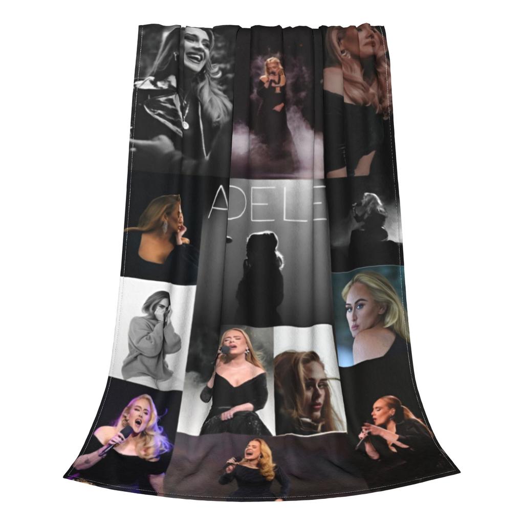 Adele Singer Music Blanket Fleece Comfortable Lightweight Thin Throw Blankets for Bedding Bedspread