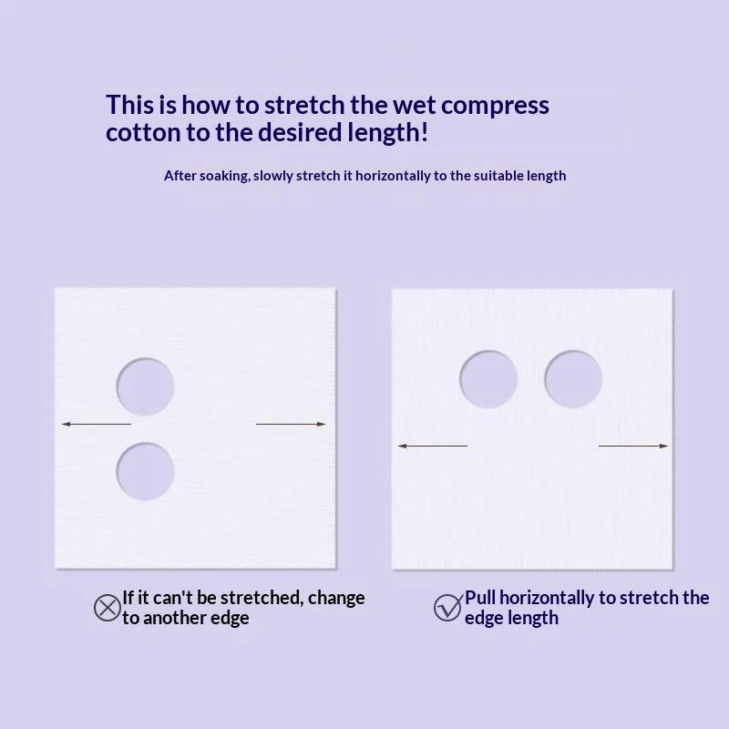 Soft Makeup Cotton Pads 3in1 Hydropathic Compress 240PCS Stretchable Large Capacity for Personal Care Use