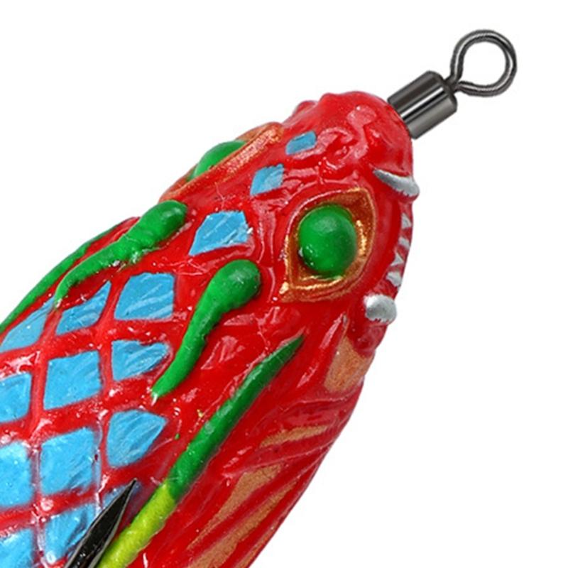 4cm 5.8g Ray Frogs Crankbait Lures PVC Frogs Lures Fishing Lures with Double Hook Blackfish Frogs Baits Multiple Color